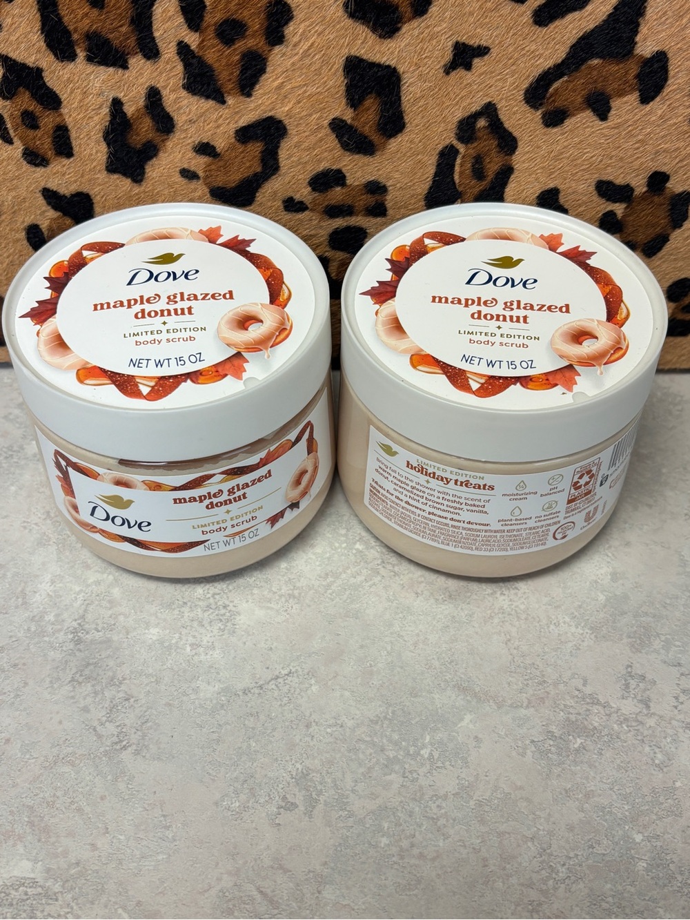 Dove Maple Glazed Donut Body Scrub 15 oz Limited Edition Holiday Treats 2-Pack